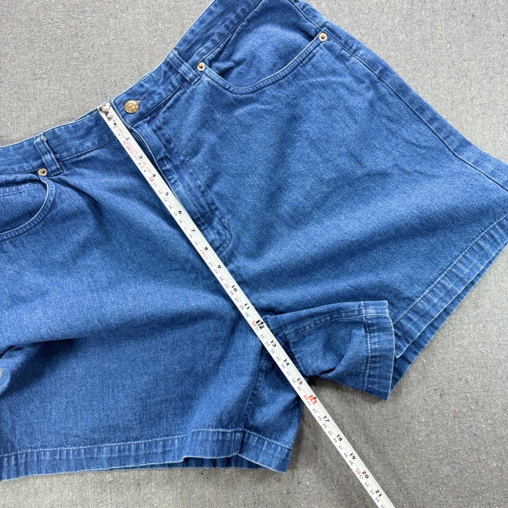 Talbots Vintage High Rise Blue Denim Shorts Size 18 Coastal Grandma - Picture 6 of 8